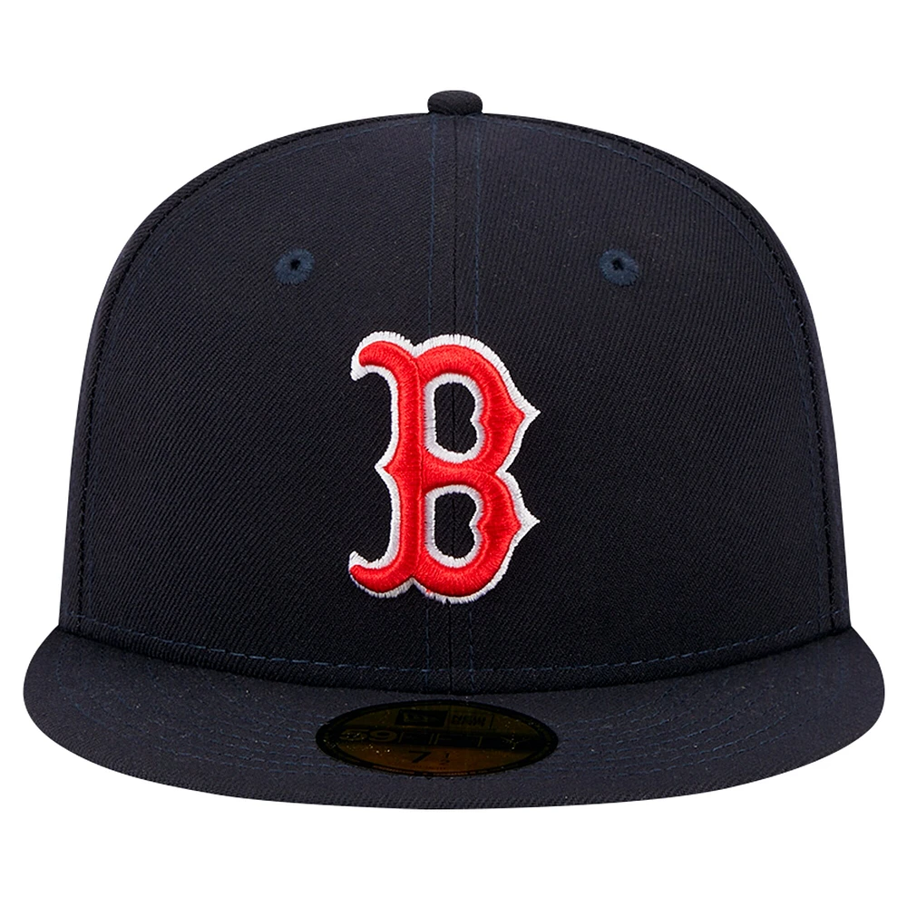 Casquette ajustée 59FIFTY New Era pour hommes des Red Sox de Boston bleu marine