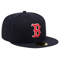 Casquette ajustée 59FIFTY New Era pour hommes des Red Sox de Boston bleu marine