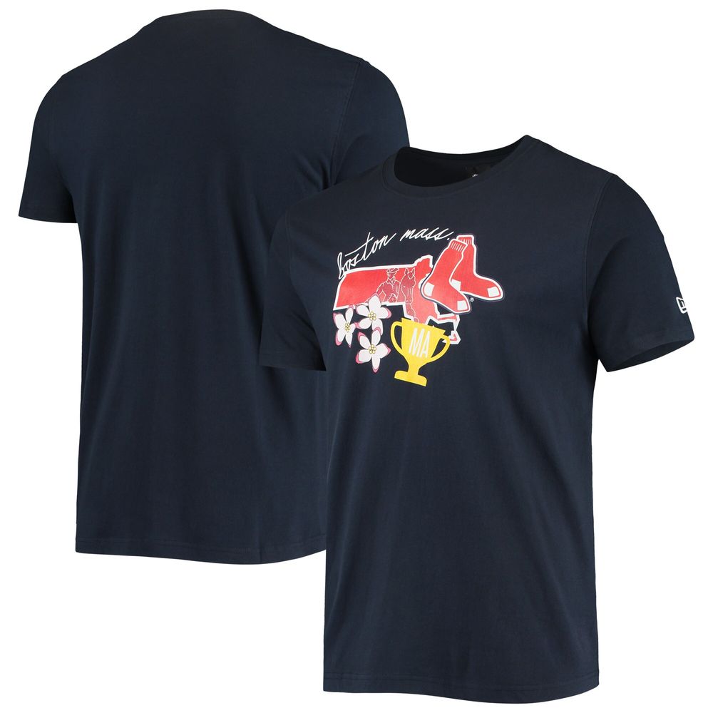 Men's New Era Navy Boston Red Sox City Cluster T-Shirt