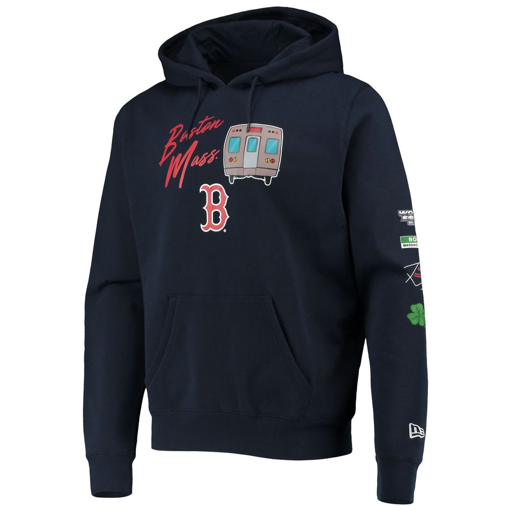 Men's New Era Navy Boston Red Sox City Transit Pullover Hoodie