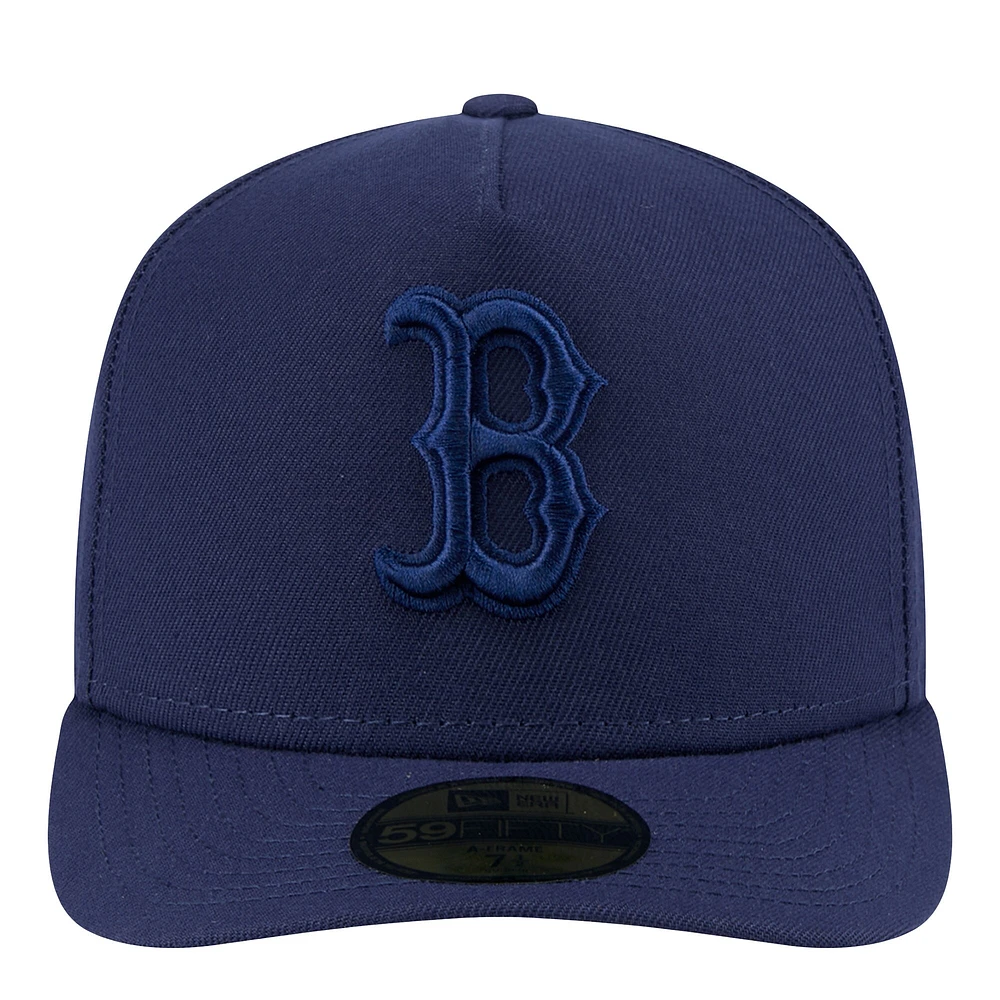 Men's New Era Navy Boston Red Sox Color Pack A-Frame 59FIFTY Fitted Hat