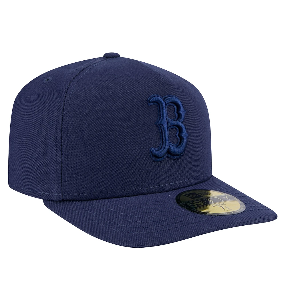 Men's New Era Navy Boston Red Sox Color Pack A-Frame 59FIFTY Fitted Hat