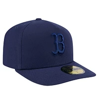 Men's New Era Navy Boston Red Sox Color Pack A-Frame 59FIFTY Fitted Hat