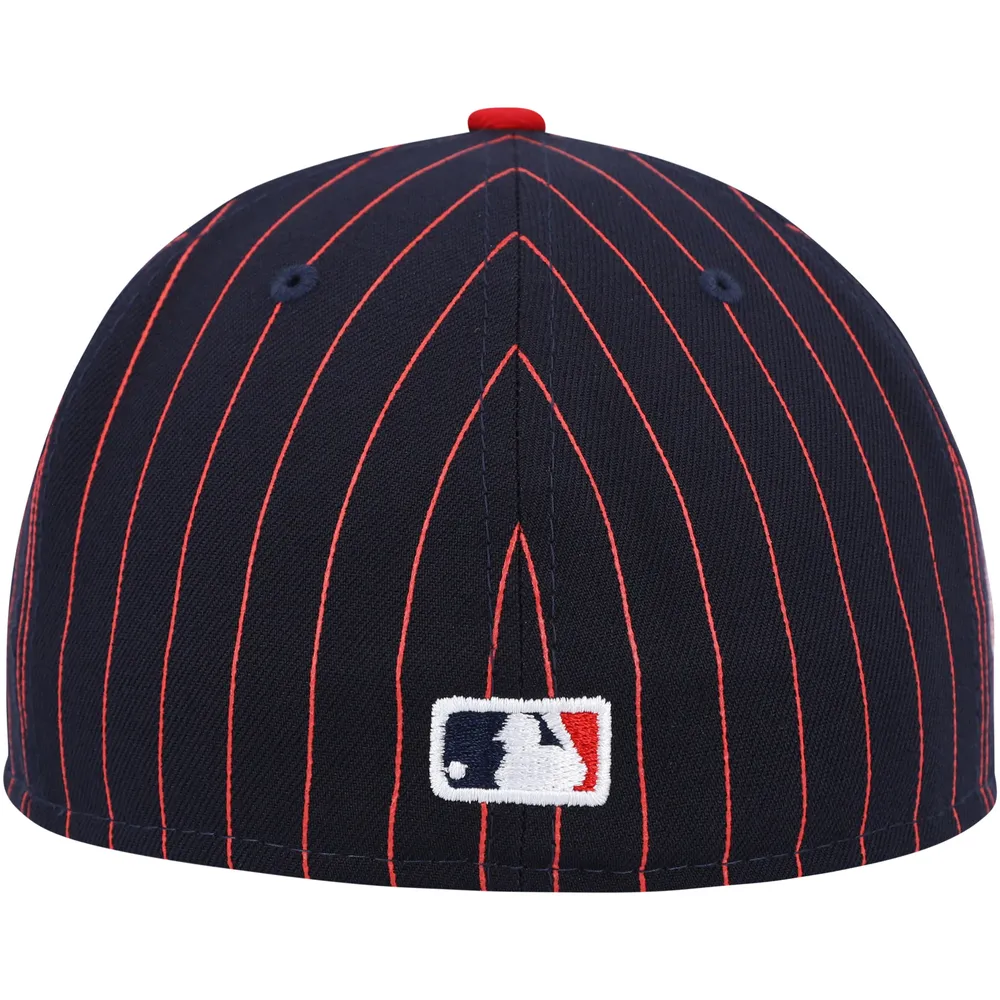 Men's New Era Navy Boston Red Sox Concepts Pinstripe 59FIFTY Fitted Hat