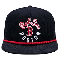 Casquette de golf ajustable en velours côtelé Full Circle Boston Red Sox bleu marine New Era pour homme