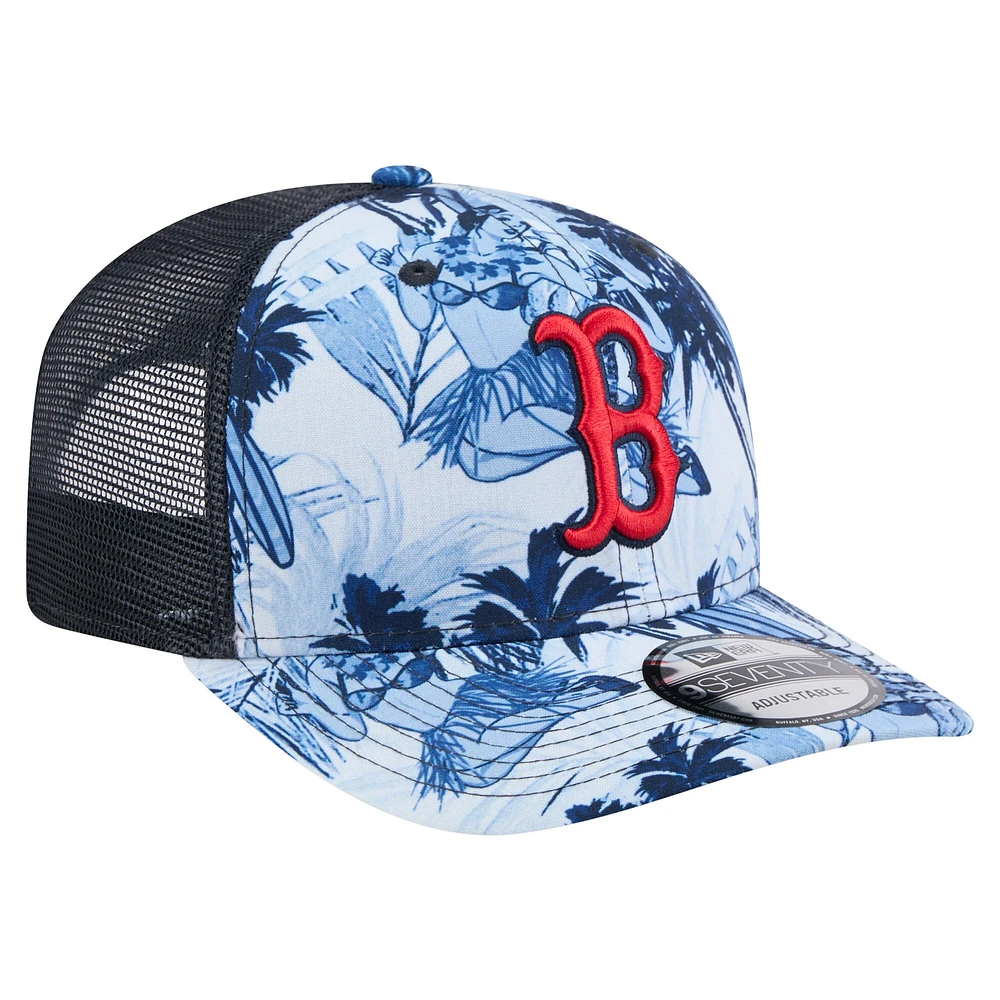 Men's New Era Navy Boston Red Sox Hula Trucker 9SEVENTY Adjustable Hat