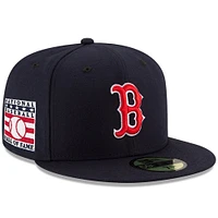 Casquette ajustée 59FIFTY du Temple de la renommée baseball national des Red Sox Boston New Era pour hommes