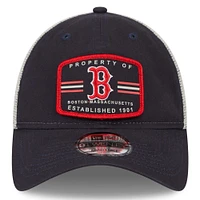 Casquette Snapback 9TWENTY Property Trucker Boston Red Sox New Era pour homme, bleu marine