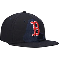 Men's New Era Navy Boston Red Sox Shadow Logo 59FIFTY Fitted Hat