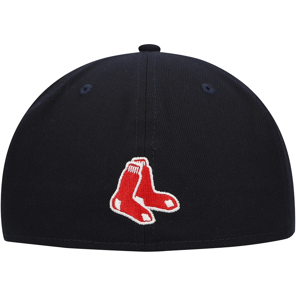 Casquette ajustée 59FIFTY New Era pour hommes, bleu marine, Boston Red Sox Shadow Logo