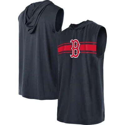 Boston Red Sox New Era Sleeveless Pullover Hoodie - Navy