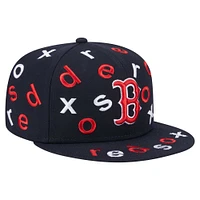 Men's New Era Navy Boston Red Sox Team Confetti 59FIFTY Fitted Hat