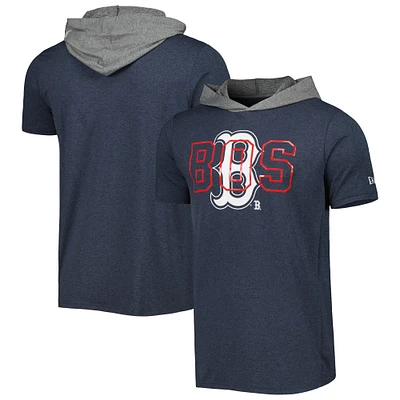 T-shirt à capuche pour homme New Era bleu marine Boston Red Sox Team