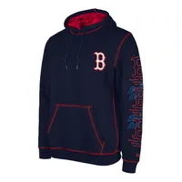 Men's New Era Navy Boston Red Sox Team Split Pullover Hoodie