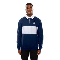 Polo de rugby à blocs couleurs bleu marine Boston Red Sox Throwback Prep New Era pour homme
