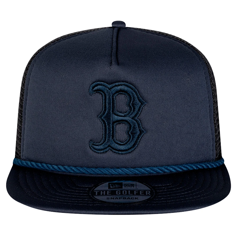 Casquette de golf à visière snapback Boston Red Sox bleu marine New Era pour homme