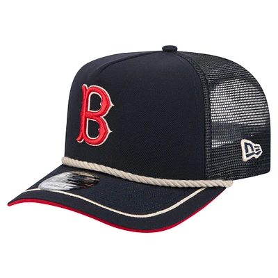 Men's New Era Navy Boston Red Sox Vintage Rope Trucker A-Frame 9FIFTY Adjustable Hat