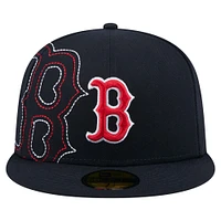 Casquette ajustée New Era 59FIFTY bleu marine des Boston Red Sox pour homme