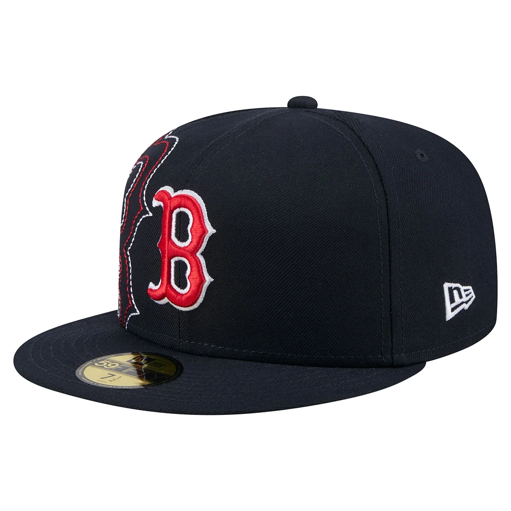 Casquette ajustée New Era 59FIFTY bleu marine des Boston Red Sox pour homme