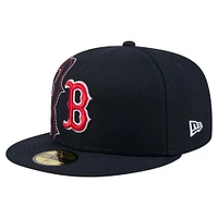 Casquette ajustée New Era 59FIFTY bleu marine des Boston Red Sox pour homme