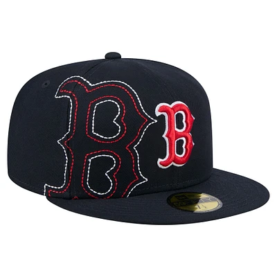 Casquette ajustée New Era 59FIFTY bleu marine des Boston Red Sox pour homme