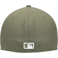 Men's New Era Olive Boston Red Sox White Logo 59FIFTY Fitted Hat