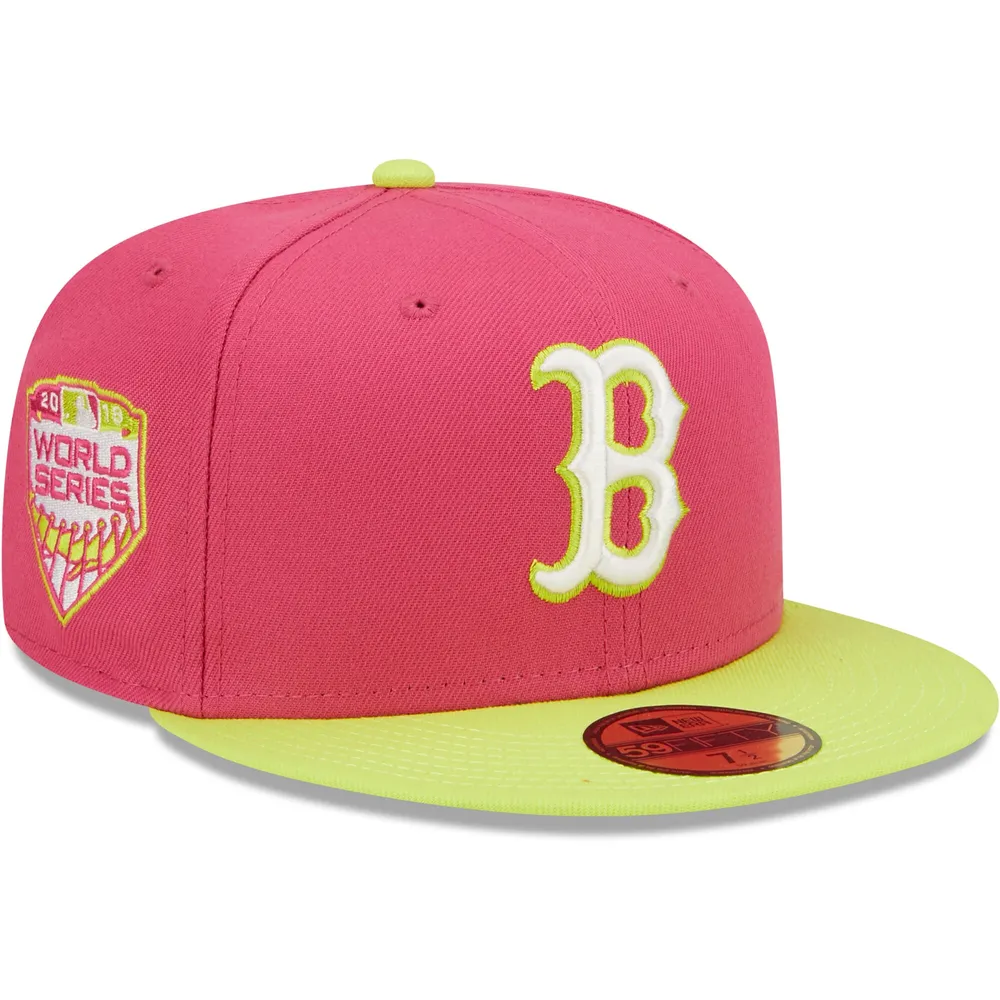 Lids Boston Red Sox New Era 2018 World Series Champions Beetroot Cyber  59FIFTY Fitted Hat - Pink