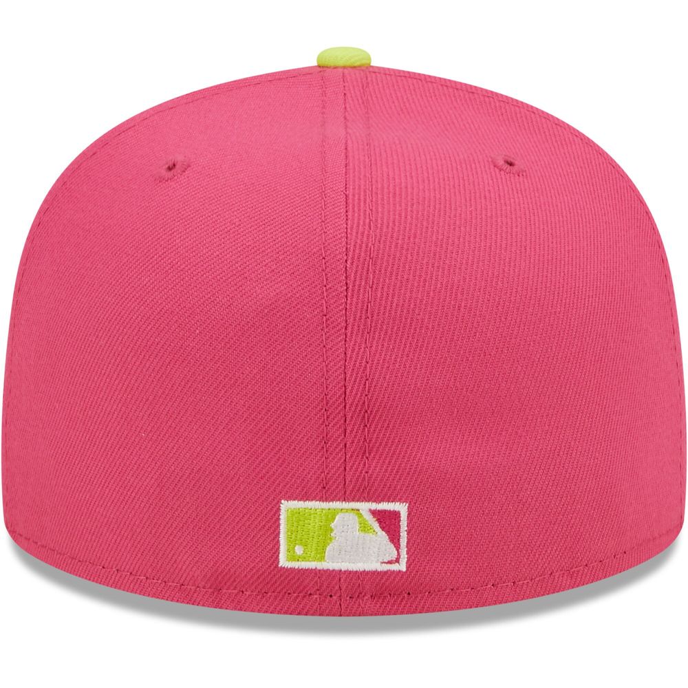 New Era Men's New Era Pink Boston Red Sox 2018 World Series Champions  Beetroot Cyber 59FIFTY Fitted Hat