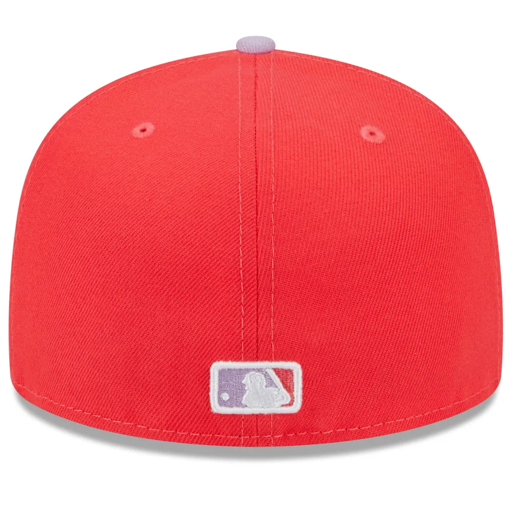 Casquette ajustée 59FIFTY printemps deux tons rouge/lavande Boston Red Sox New Era pour homme