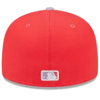 Casquette ajustée 59FIFTY printemps deux tons rouge/lavande Boston Red Sox New Era pour homme