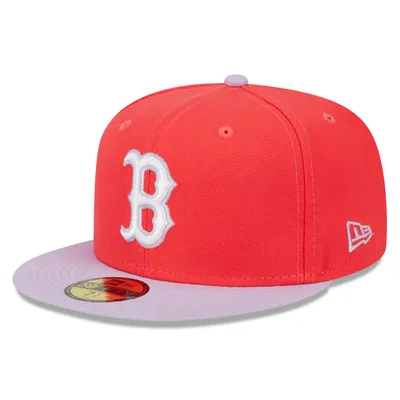 Casquette ajustée 59FIFTY printemps deux tons rouge/lavande Boston Red Sox New Era pour homme