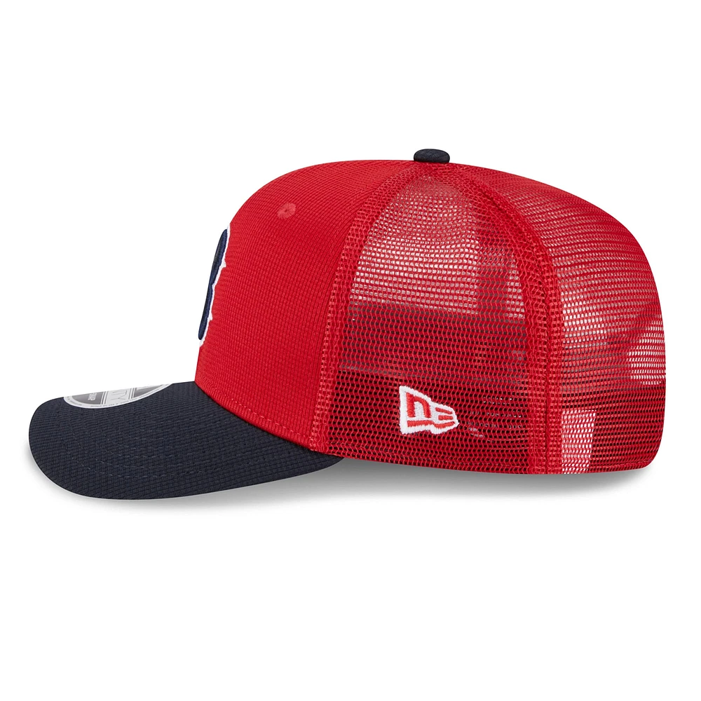 Men's New Era  Red/Navy Boston Red Sox 2025 Batting Practice 9SEVENTY Stretch-Snap Trucker Hat