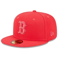 Casquette ajustée 59FIFTY Basic Spring Color des Boston Red Sox 2023 New Era pour homme, rouge