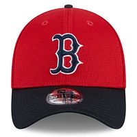 Casquette flexible 39THIRTY d'entraînement au bâton New Era des Red Sox de Boston 2024 pour hommes, rouge