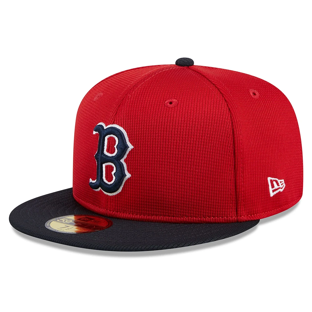 Men's New Era  Red Boston Sox 2025 Batting Practice 59FIFTY Fitted Hat