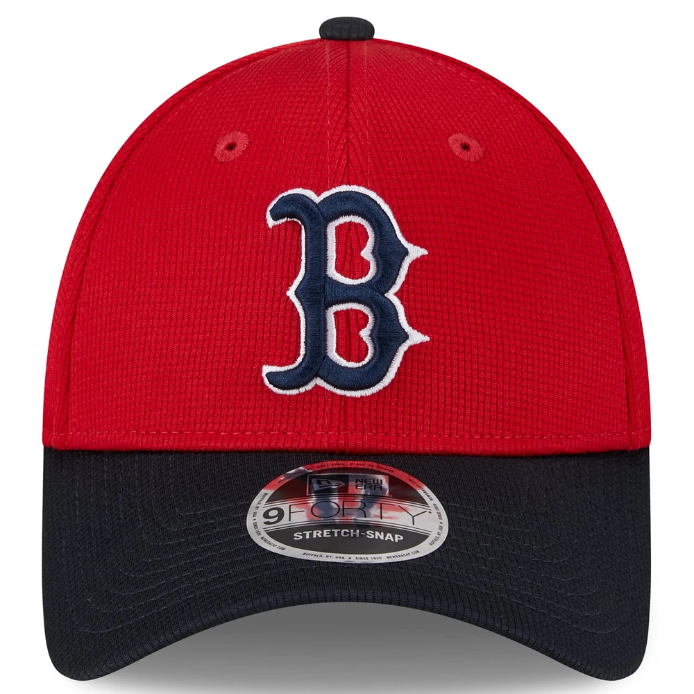 Men's New Era  Red Boston Red Sox 2025 Batting Practice 9FORTY Adjustable Hat