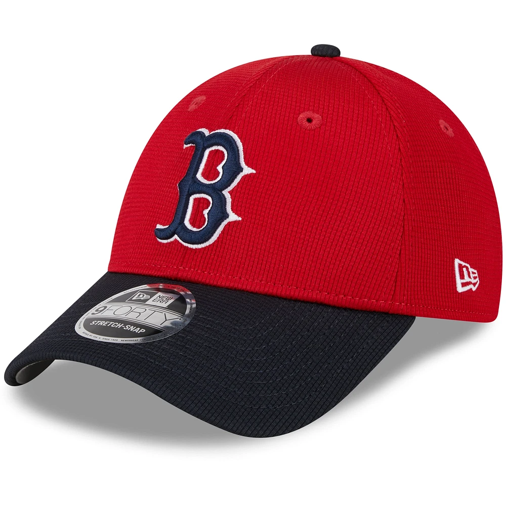 Men's New Era  Red Boston Red Sox 2025 Batting Practice 9FORTY Adjustable Hat