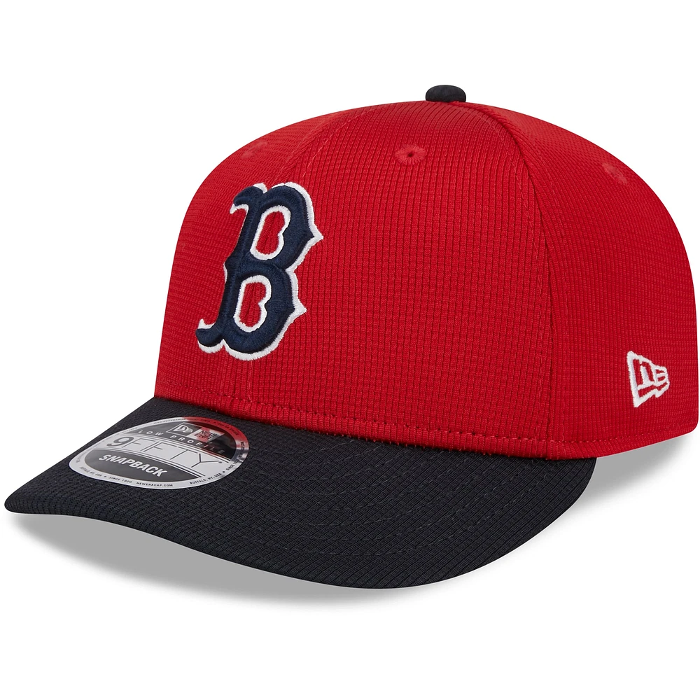 Men's New Era  Red Boston Red Sox 2025 Batting Practice Low Profile 9FIFTY Snapback Hat