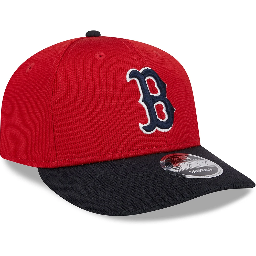 Men's New Era  Red Boston Red Sox 2025 Batting Practice Low Profile 9FIFTY Snapback Hat