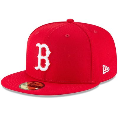 Men's New Era Red Boston Sox Fashion Color Basic 59FIFTY Fitted Hat