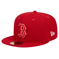 Casquette ajustée 59FIFTY rouge avec logo des Red Sox de Boston New Era pour homme