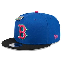 Men's New Era Royal/Black Boston Red Sox Watermelon Big League Chew Flavor Pack 9FIFTY Snapback Hat