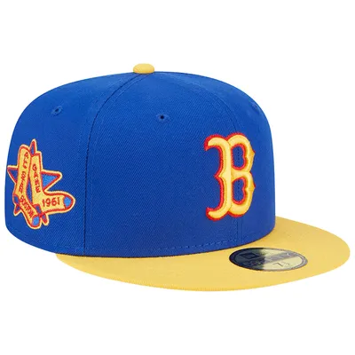 Casquette ajustée 59FIFTY Empire Boston Red Sox New Era pour homme, bleu royal/jaune