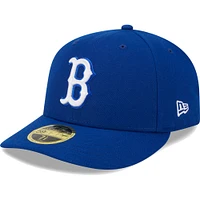 Men's New Era  Royal Boston Red Sox White Logo Low Profile 59FIFTY Fitted Hat