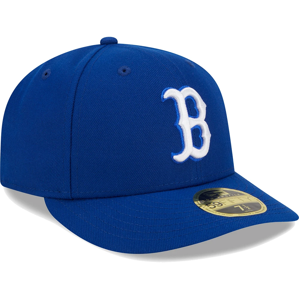 Men's New Era  Royal Boston Red Sox White Logo Low Profile 59FIFTY Fitted Hat