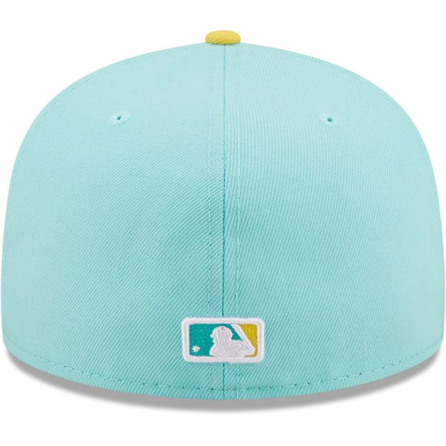 Ensemble de couleurs printanières deux tons 59FIFTY des Boston Red Sox New Era Turquoise/Jaune pour homme - Casquette ajustée