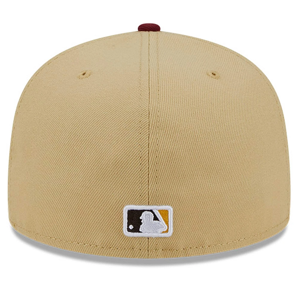 Men's New Era Vegas Gold/Cardinal Boston Red Sox 59FIFTY Fitted Hat