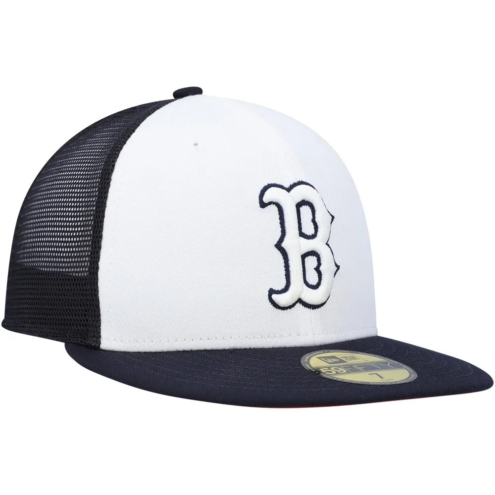 Casquette ajustée 59FIFTY pour entraînement au bâton sur le terrain des Boston Red Sox 2023 New Era homme, blanc/bleu marine