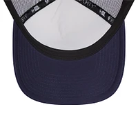 Men's New Era White/Navy Boston Red Sox Spring Training Circle Foam A-Frame 9FORTY Trucker Adjustable Hat