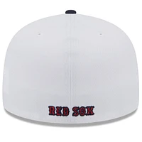 Men's New Era White/Navy Boston Red Sox State 59FIFTY Fitted Hat